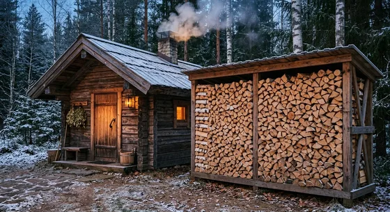 Укладка дров в Саратове, улица Рябиновая, 3